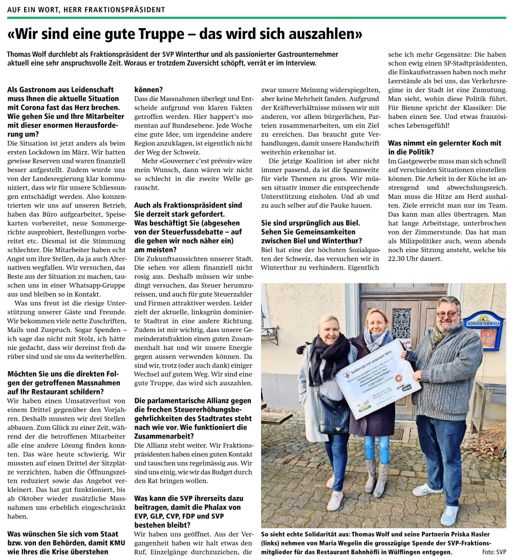 Artikel Wir sind eine gute Truppe